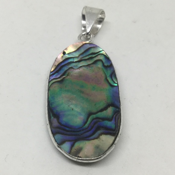 Abalone Shell Silver Pendant - Picture 1 of 1